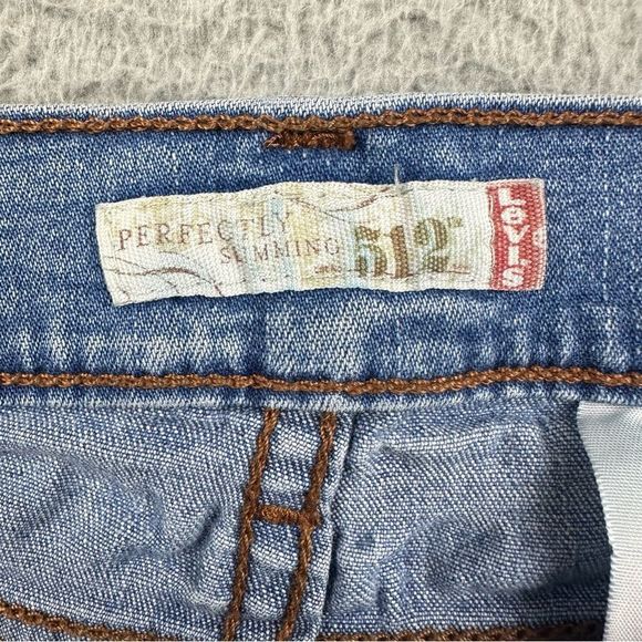 Levis 512 Jeans Womens 14S Blue Perfectly Slimming Straight Denim Stretch Casual - Picture 15 of 16